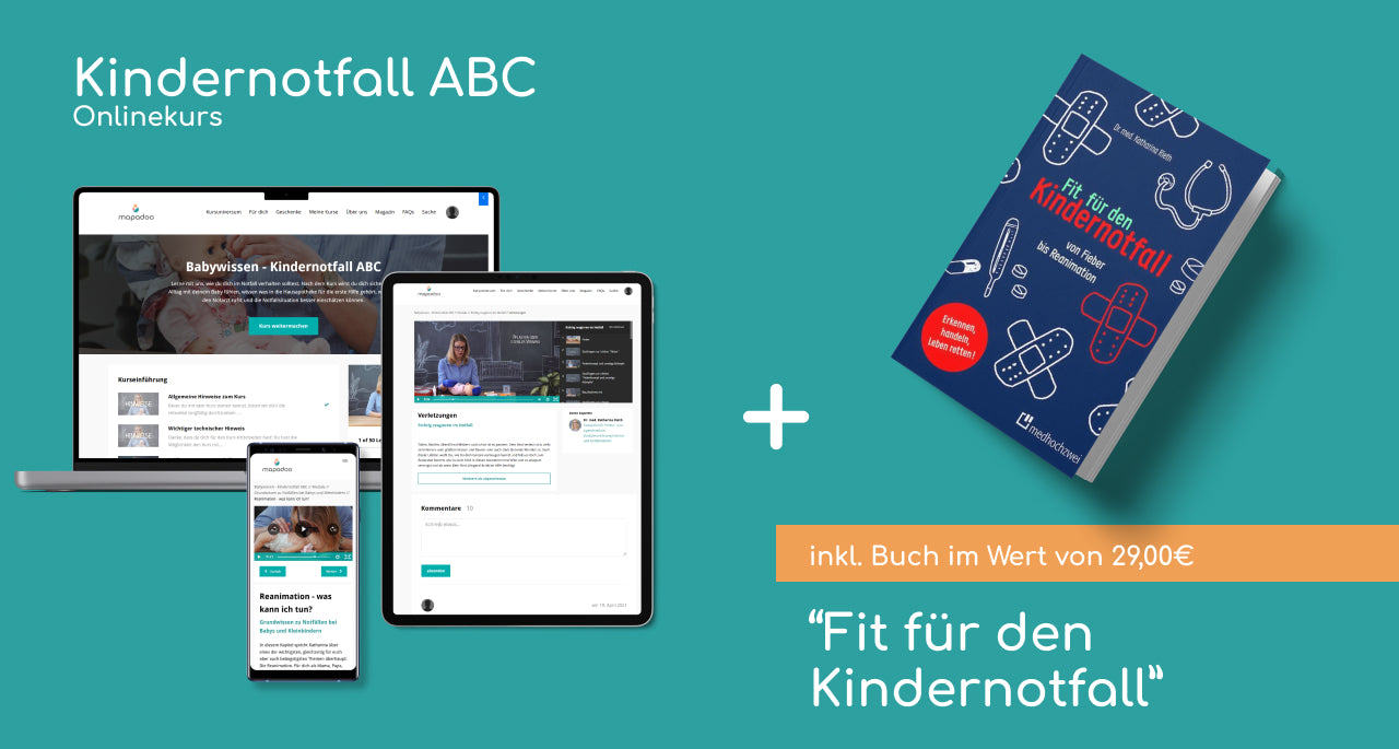 Kindernotfall ABC mit Dr. med. Katharina Rieth inklusive Taschenbuch "Fit für den Kindernotfall"