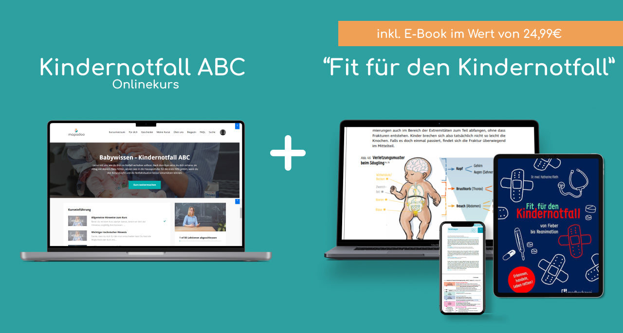 Kindernotfall ABC mit Dr. med. Katharina Rieth inklusive ebook "Fit für den Kindernotfall"